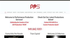 Desktop Screenshot of performanceproductionservices.com